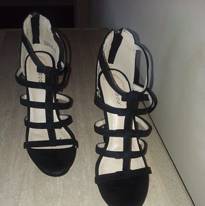 Black Wedge Sandal